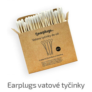 Earplugs vatové tyčinky